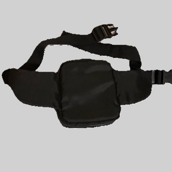 Black Belt Bag / Fanny Pack Portable CD unisex - Picture 5 of 7
